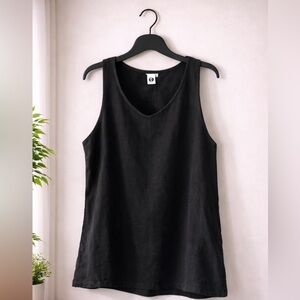 Spirit Activewear Black Cotton Tank Top Womens Large Athleisure Basic